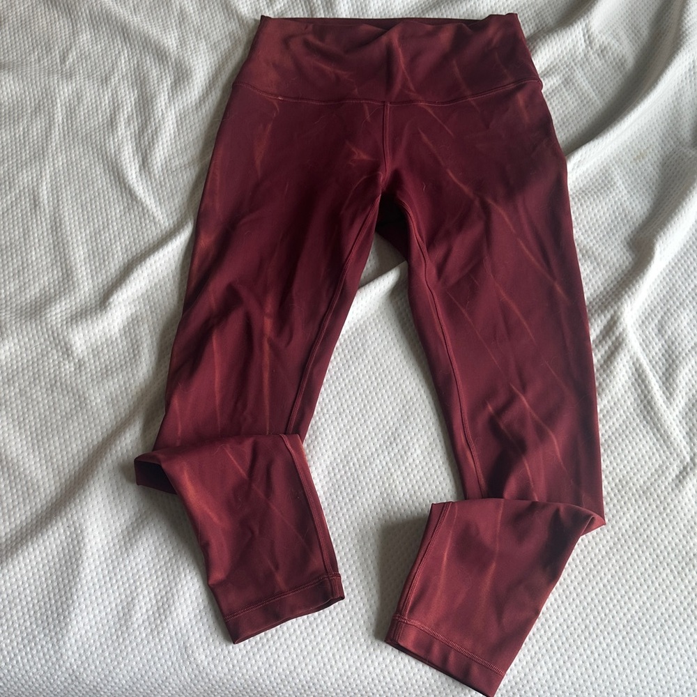 lululemon athletica Burgundy marble Leggings